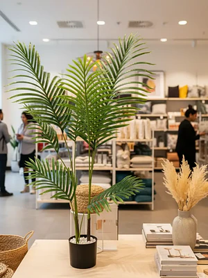 Palmera Artificial Decorativa 120 cm con Macetero