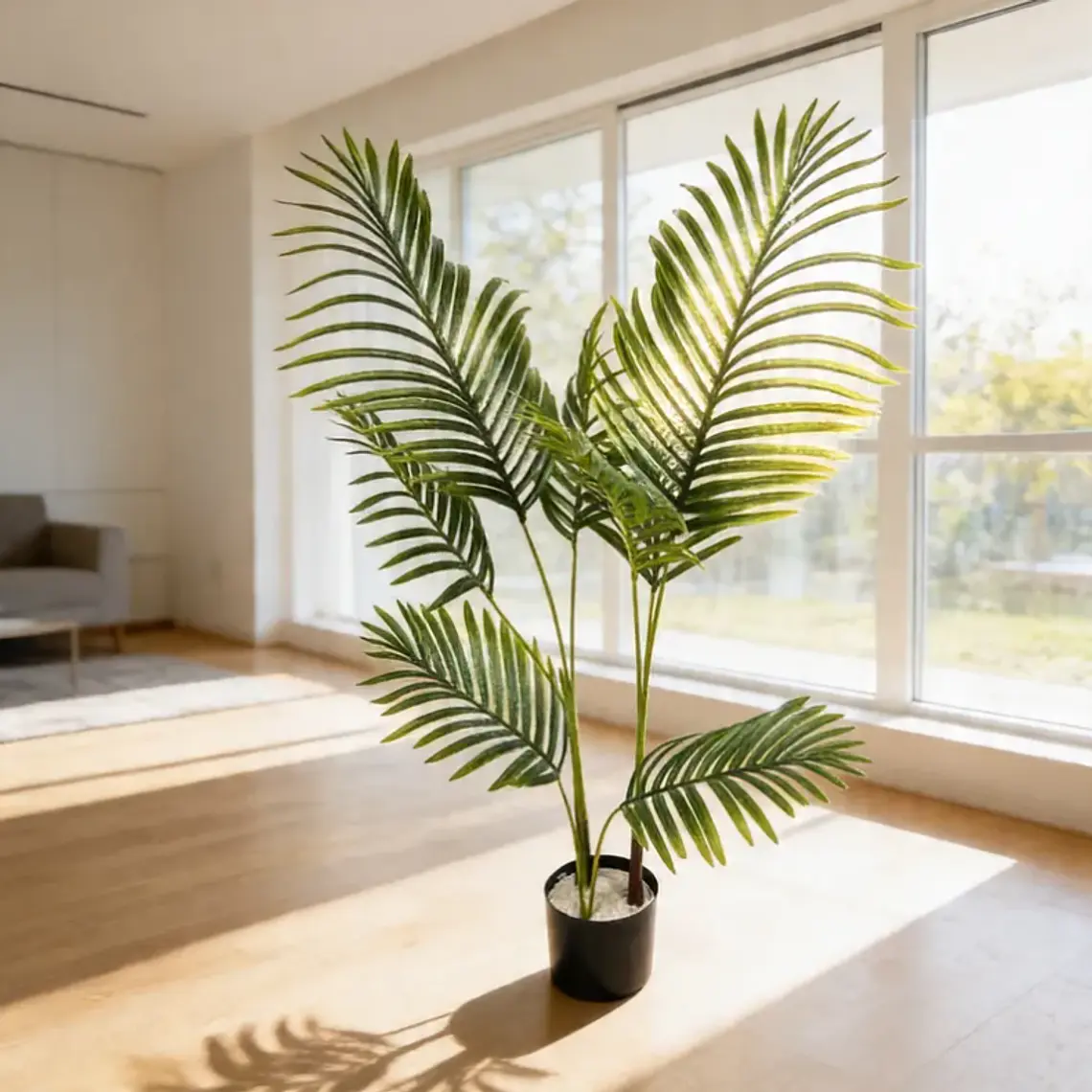 Palmera Artificial Decorativa 120 cm con Macetero 7