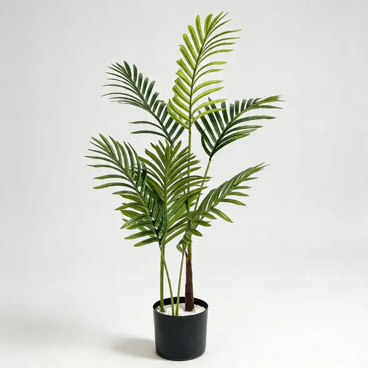 Planta Artificial Palmera Decorativa 0,9cm Con Macetero Negro 2