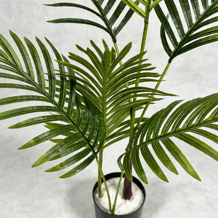 Planta Artificial Palmera Decorativa 0,9cm Con Macetero Negro 6