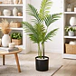 Planta Artificial Palmera Decorativa 0,9cm Con Macetero Negro - Miniatura 1