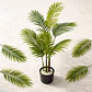 Planta Artificial Palmera Decorativa 0,9cm Con Macetero Negro - Miniatura 7