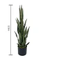 Planta Artificial Lengua De Suegra 90cm Con Macetero Negro - Miniatura 4