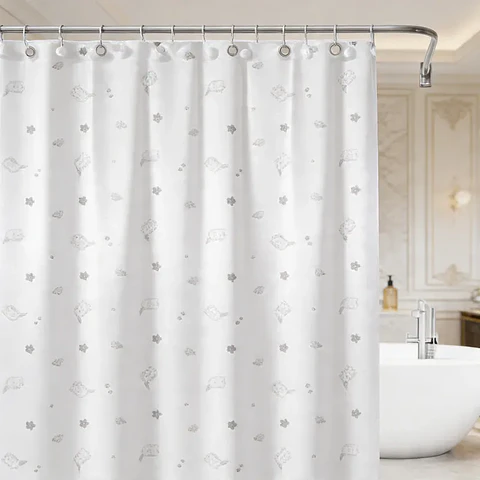 Cortina De Ducha De Peva Con Estampado 180x180 Cm