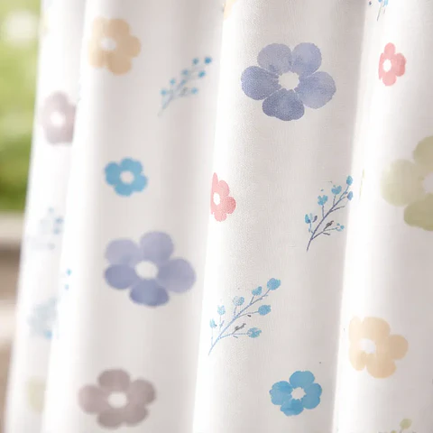 Cortina De Ducha Con Estampado De Flores 180x180 Cm