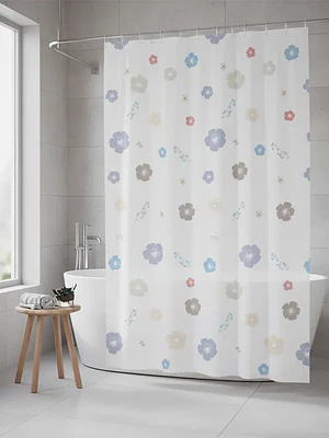 Cortina De Ducha Con Estampado De Flores 180x180 Cm