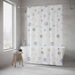 Cortina De Ducha Con Estampado De Flores 180x180 Cm - Miniatura 1