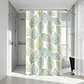 Cortina de Baño PEVA 180x180cm Diseño Hojas con Ganchos - Miniatura 2