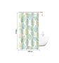 Cortina de Baño PEVA 180x180cm Diseño Hojas con Ganchos - Miniatura 4