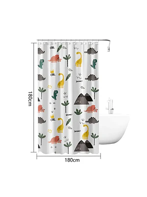 cortina de baño con diseño de dinosaurios 180X180CM