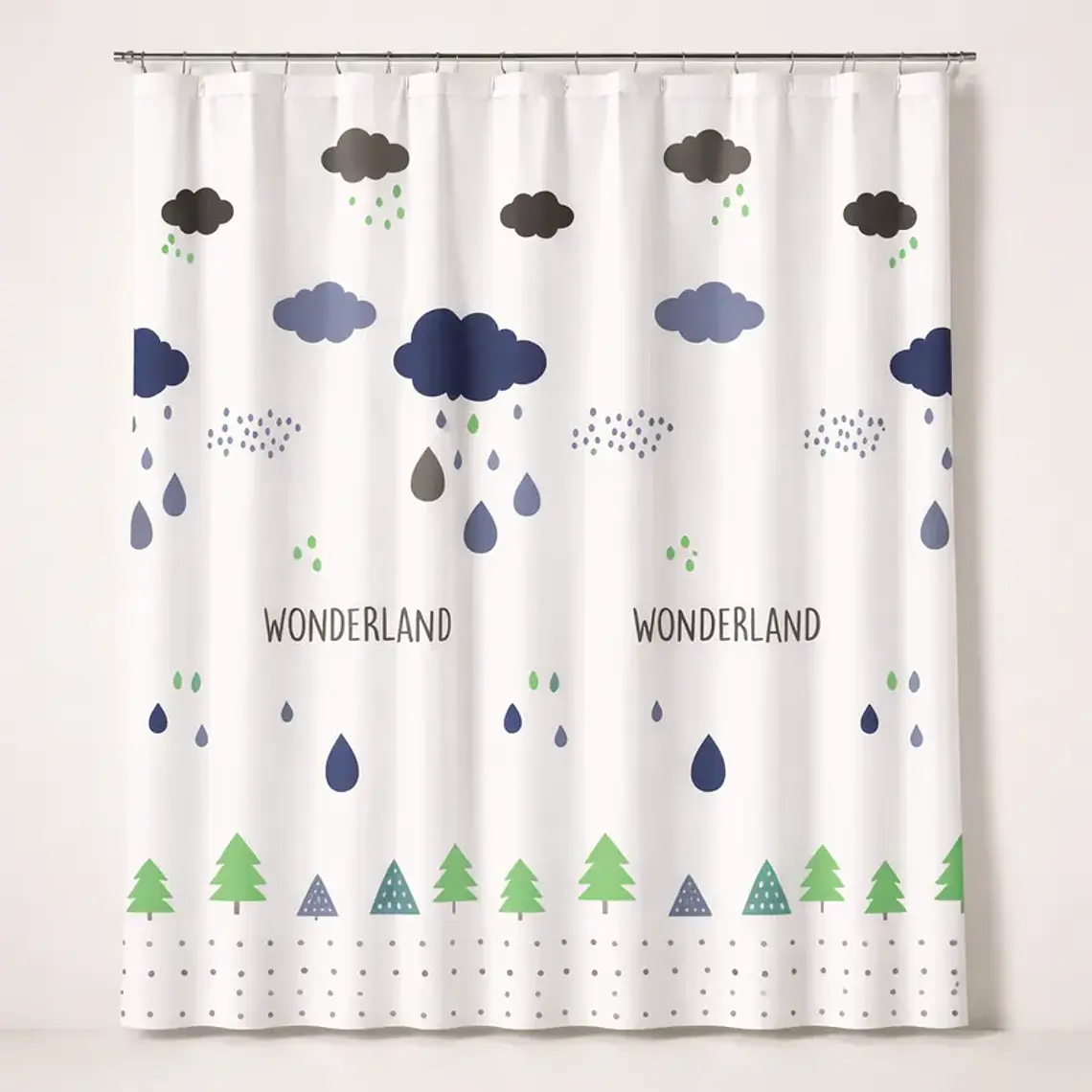 Cortina de Baño Infantil Wonderland 180x180 cm 2