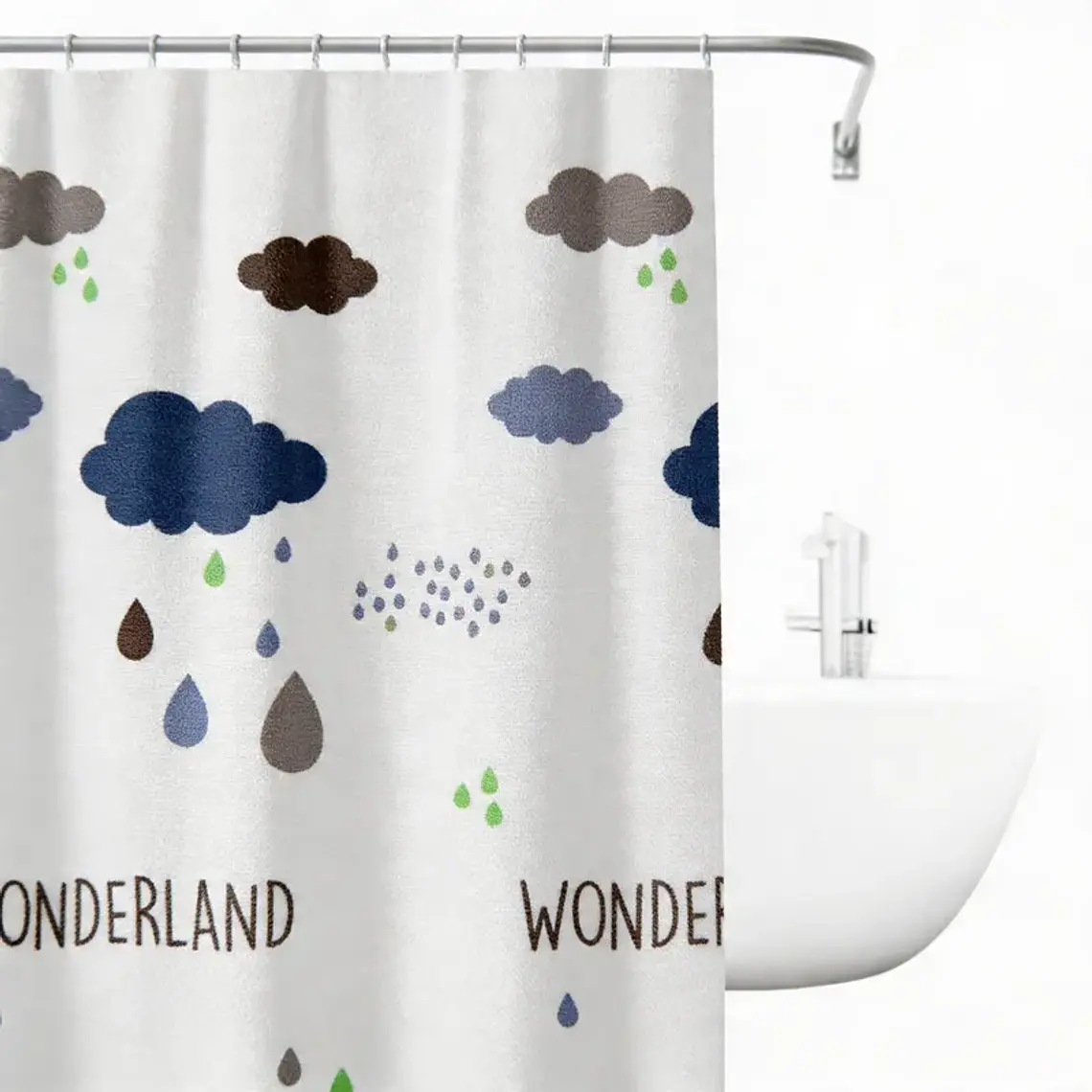Cortina de Baño Infantil Wonderland 180x180 cm 3