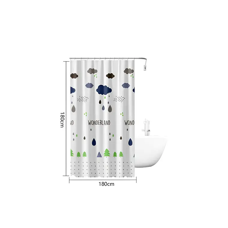 Cortina de Baño Infantil Wonderland 180x180 cm 4
