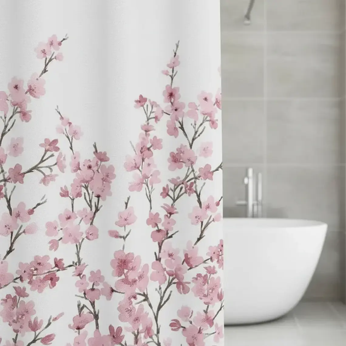Cortina de Ducha Flores de Cerezo 180x180 cm 4