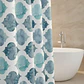 Cortina de Baño Diseño Marroquí Acuarela Azul 180x180 cm - Miniatura 3