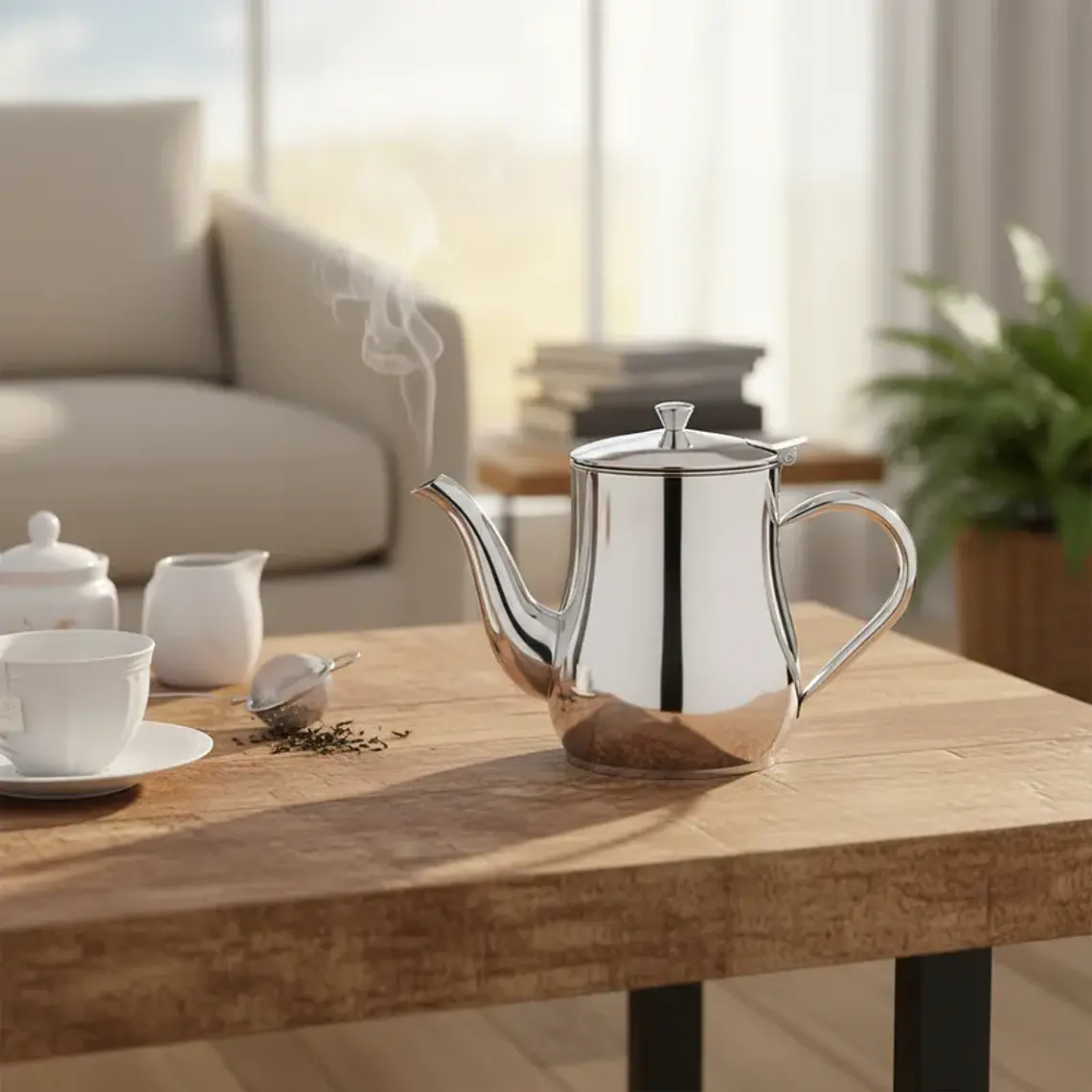 Tetera Jarro Acero Inoxidable con Tapa 48oz 3