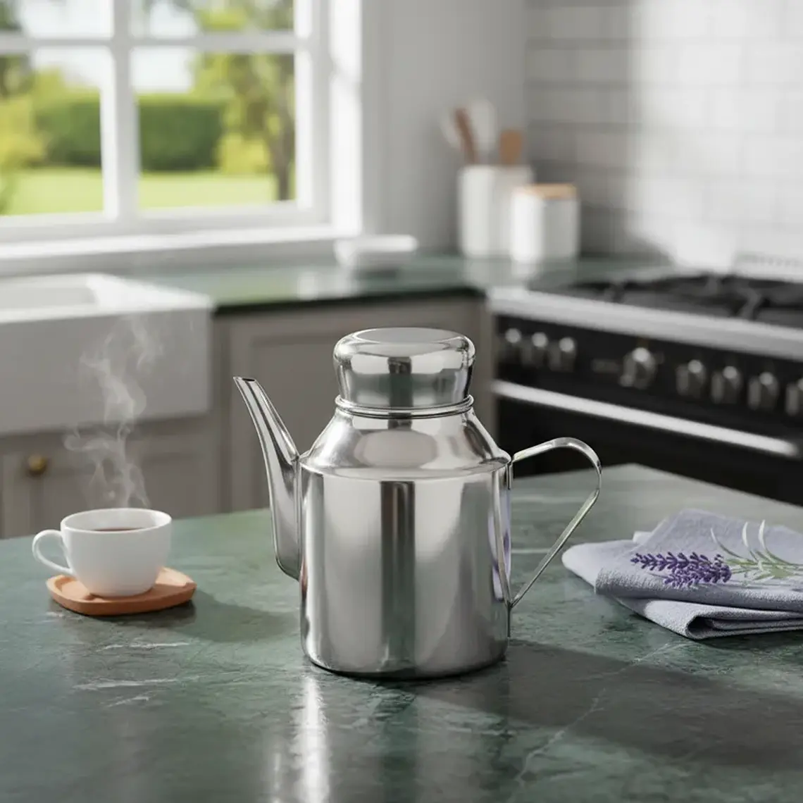 Tetera Genérica 250 mL con Manija de Acero Durable 1