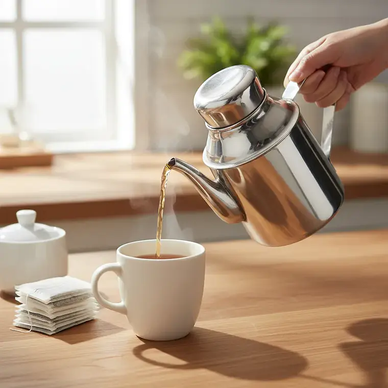 Tetera Genérica 250 mL con Manija de Acero Durable 3