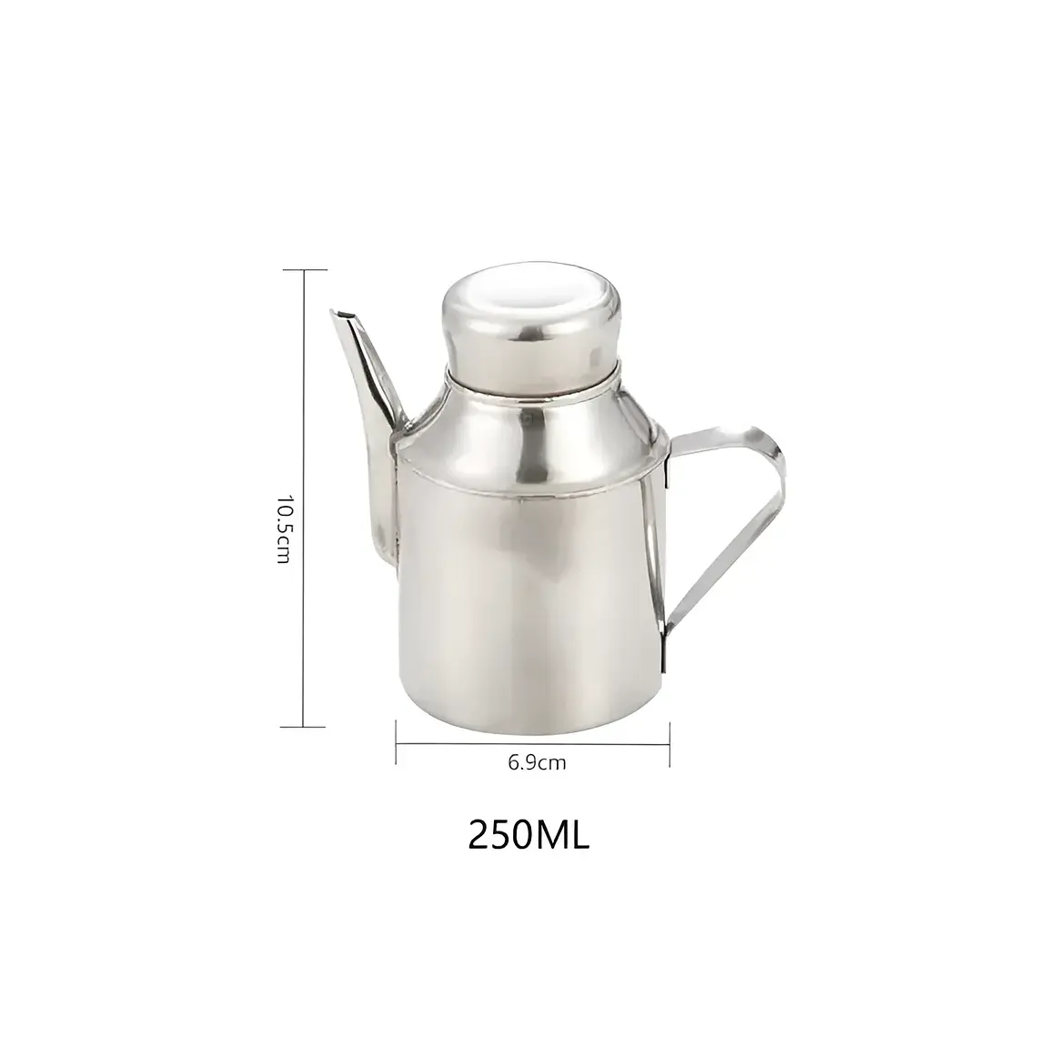 Tetera Genérica 250 mL con Manija de Acero Durable 4