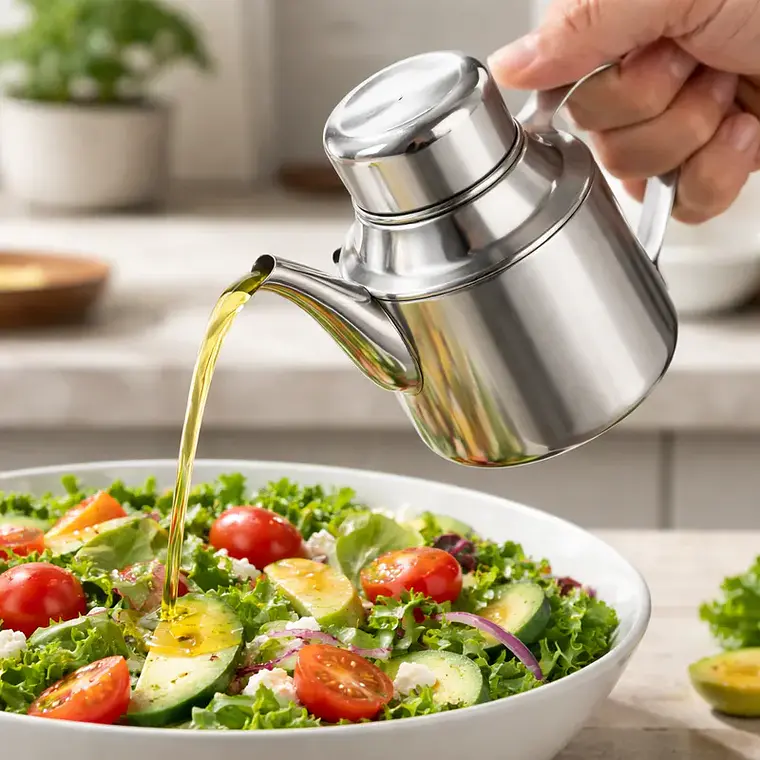 Aceitera de Acero Inoxidable 420ml con Dispensador 4