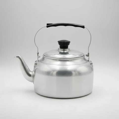 Tetera de Aluminio Clásica Plateada para Cocina 2000ML