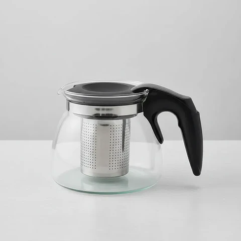Tetera de Vidrio con Infusor de Acero Inoxidable 900ml