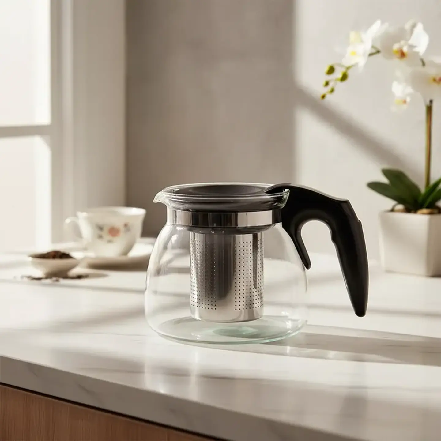 Tetera de Vidrio con Infusor de Acero Inoxidable 700ml 3