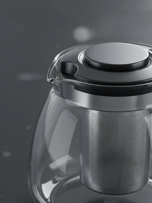 Set Tetera de Vidrio con Infusor y 4 Tazas 5 Piezas