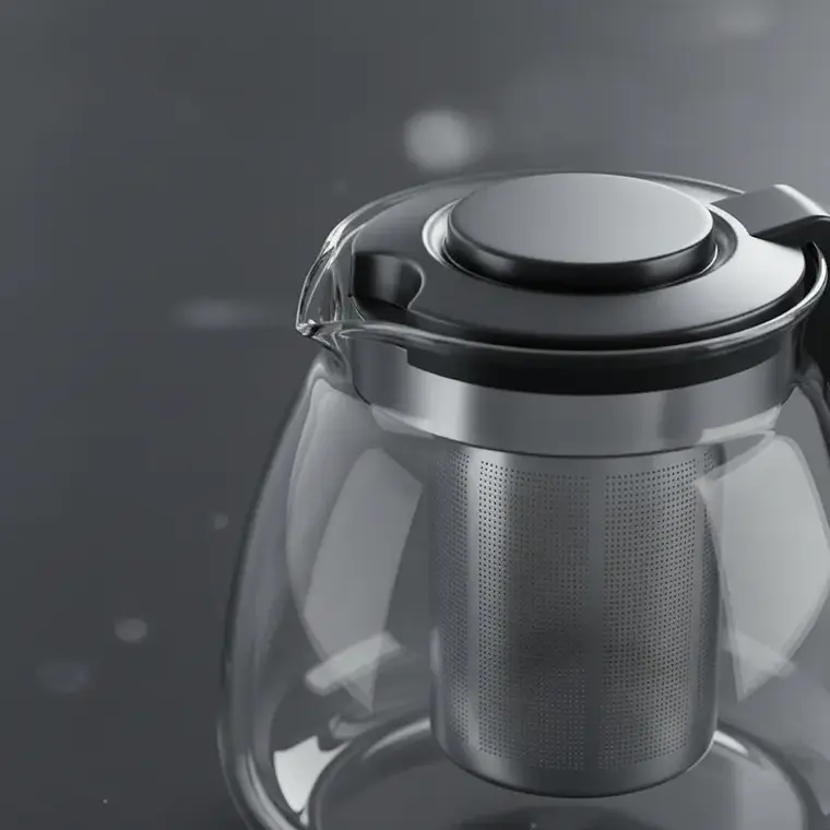 Set Tetera de Vidrio con Infusor y 4 Tazas 5 Piezas 2