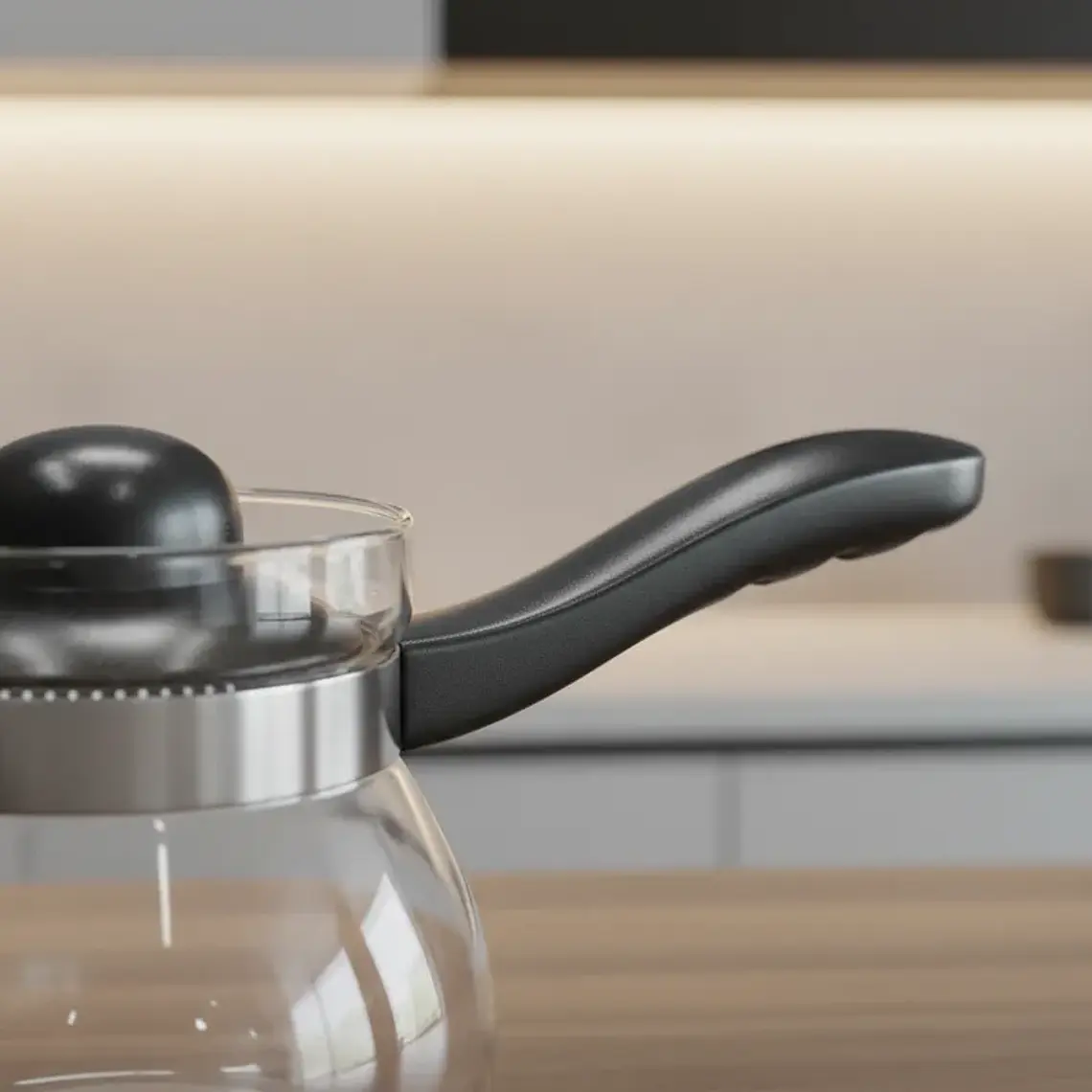 Cafetera Tetera Jarro Vidrio 800ml con Mango y Tapa 2