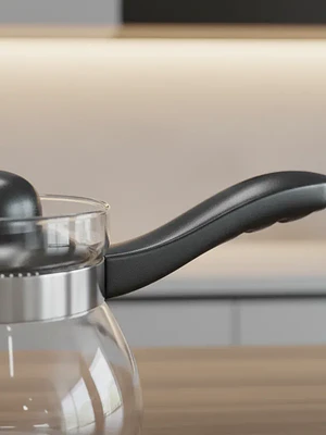 Cafetera Tetera Jarro Vidrio 800ml con Mango y Tapa