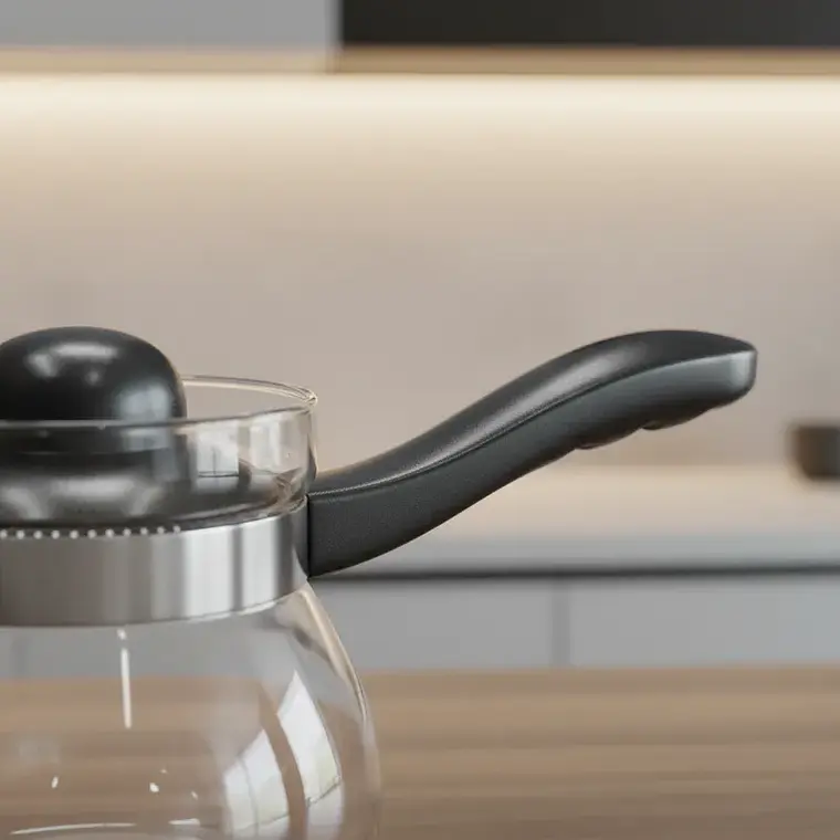 Cafetera Tetera Jarro Vidrio 800ml con Mango y Tapa 2