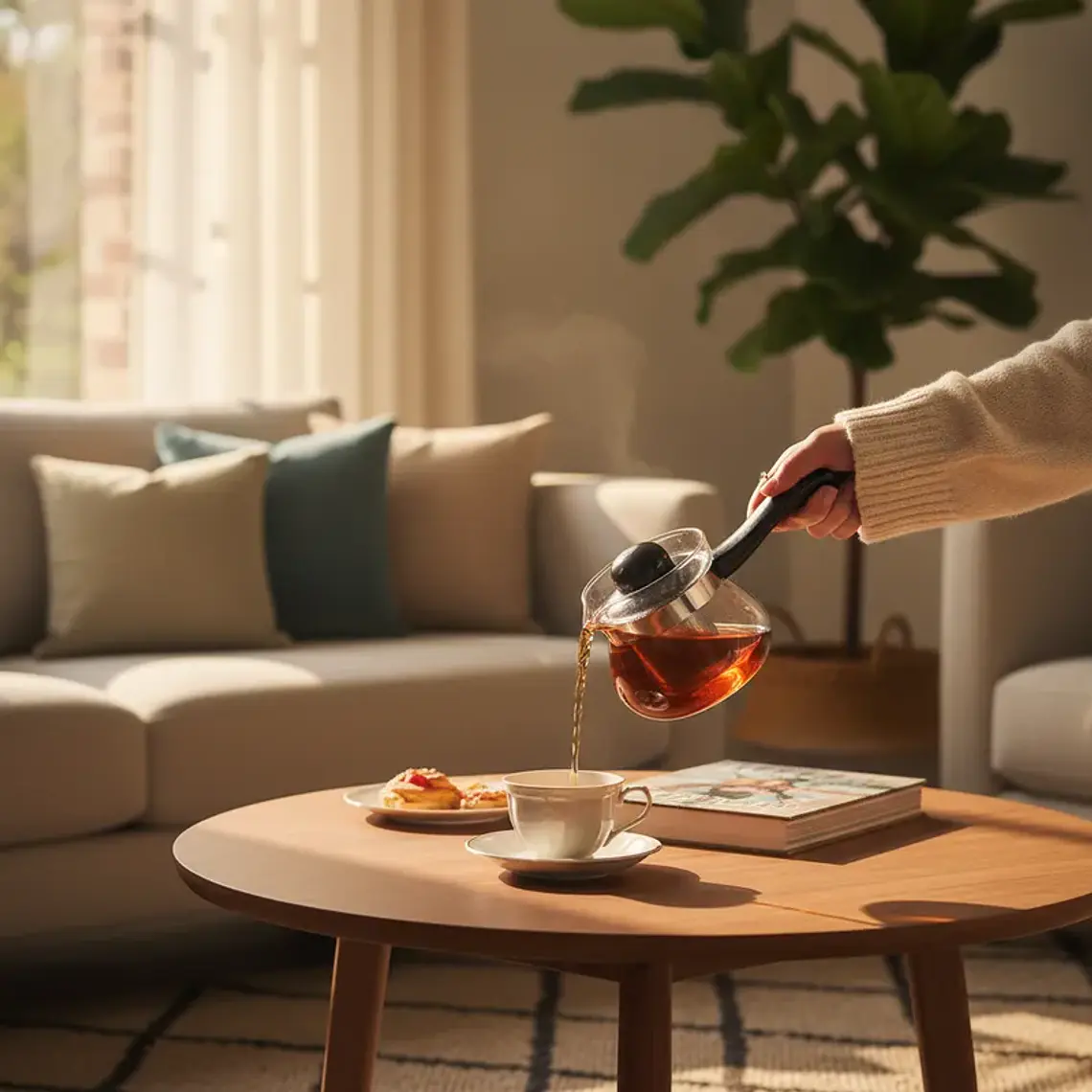 Cafetera Tetera Jarro Vidrio 800ml con Mango y Tapa 5