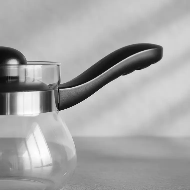 Cafetera Tetera Jarro Vidrio 600ml con Mango y Tapa 3