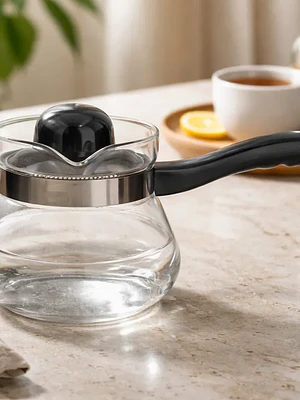 Cafetera Tetera Jarro Vidrio 600ml con Mango y Tapa