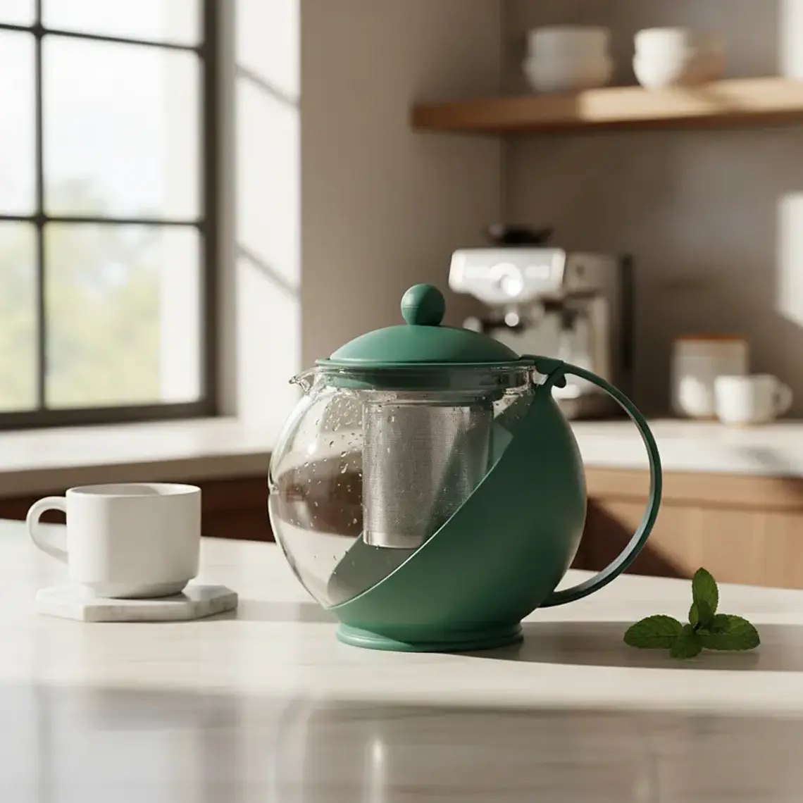 Tetera de Vidrio con Infusor de Acero Inoxidable 1250ml 2