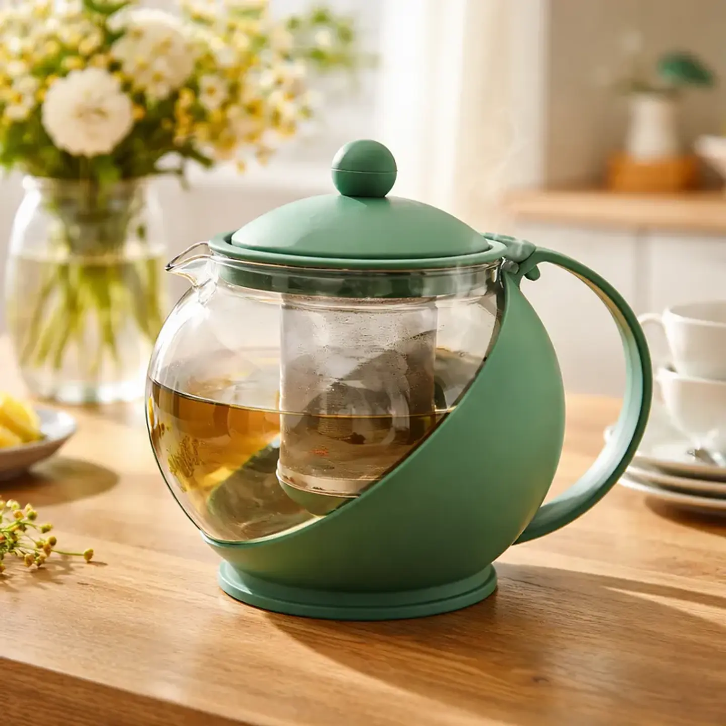 Tetera de Vidrio con Infusor de Acero Inoxidable 1250ml 1