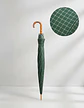 Paraguas Largo Clásico  Cuadrillé Con Mango Curvo 96cm - Miniatura 2