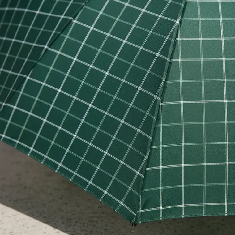 Paraguas Largo Clásico  Cuadrillé Con Mango Curvo 96cm 5