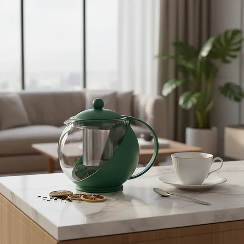 Tetera de Vidrio con Infusor de Acero Inoxidable 750ml