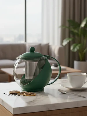 Tetera de Vidrio con Infusor de Acero Inoxidable 750ml