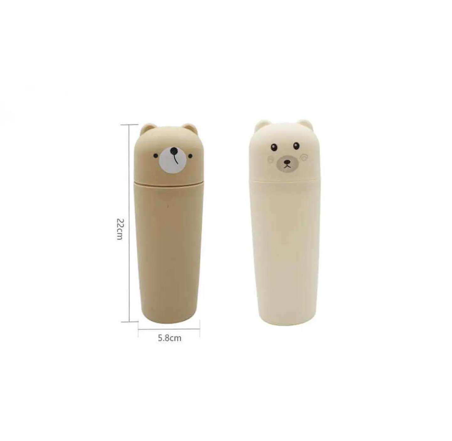 Set 3 Porta Cepillos De Dientes Vaso Estuche Viaje Diseño Oso 4