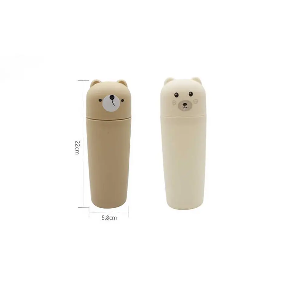 Set 3 Porta Cepillos De Dientes Vaso Estuche Viaje Diseño Oso 4