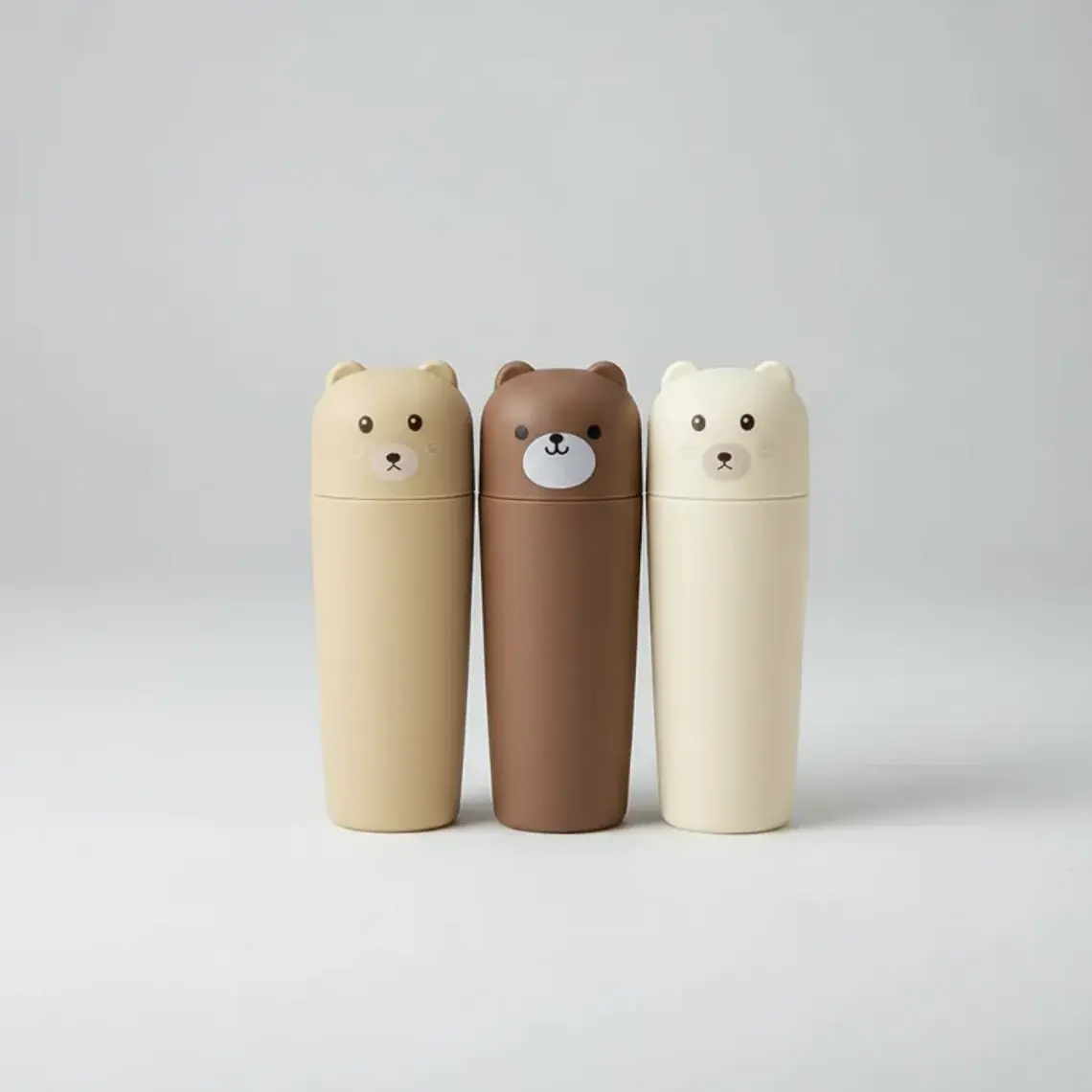 Set 3 Porta Cepillos De Dientes Vaso Estuche Viaje Diseño Oso 5