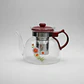 Tetera de Vidrio con Infusor de Acero 1400ml Diseño Floral - Miniatura 1