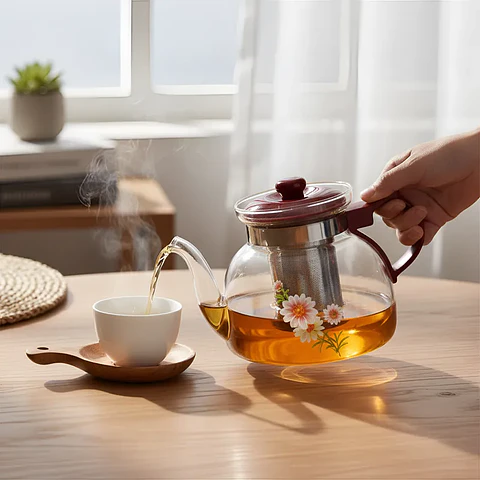Tetera De Vidrio Templado Con Infusor 850 Ml