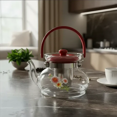 Tetera De Vidrio Con Infusor 900 ML