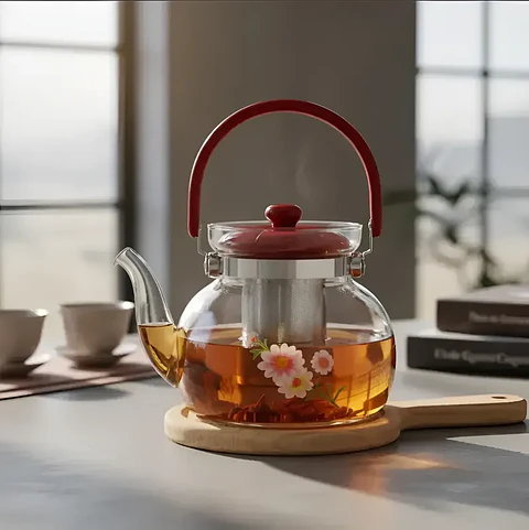Tetera De Vidrio Con Infusor 900 ML