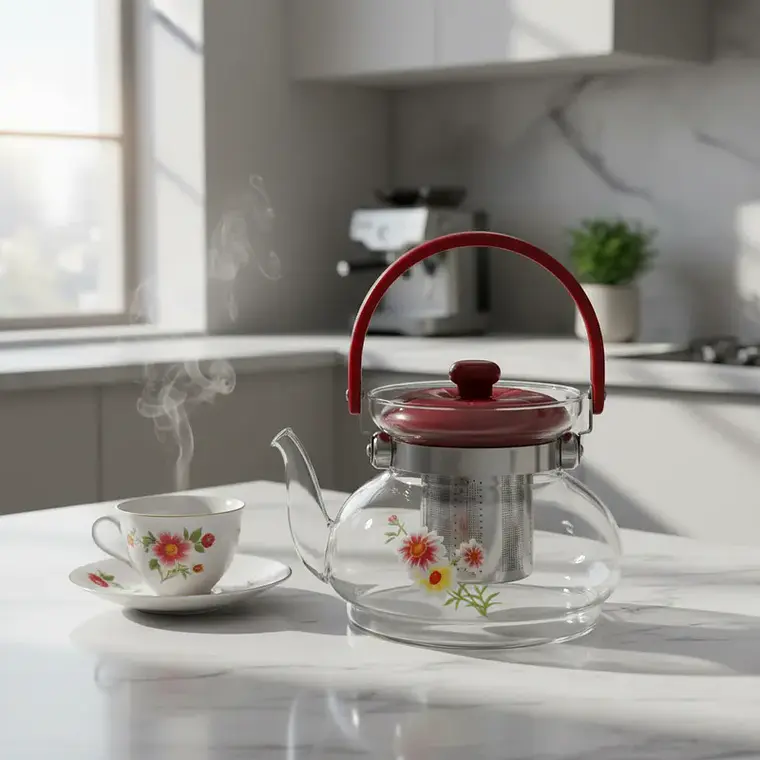 Tetera De Vidrio Con Infusor 900 ML 3