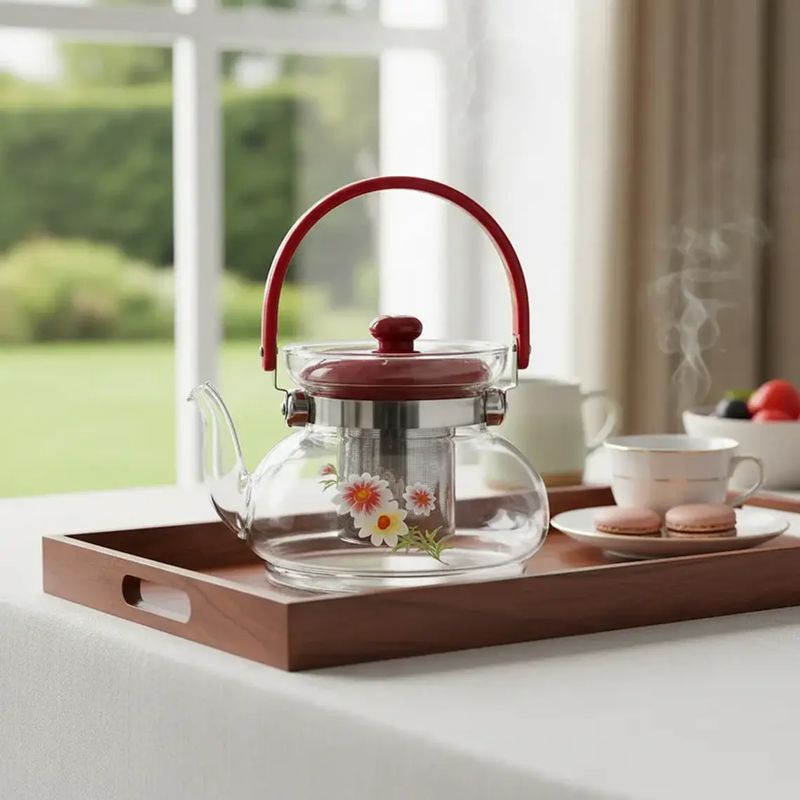 Tetera De Vidrio Con Infusor 900 ML 4